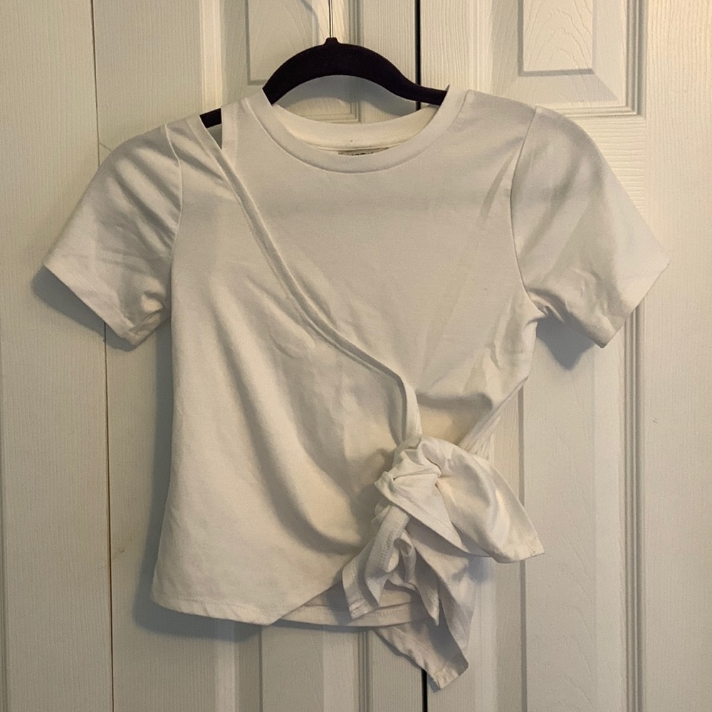 New white tie shirt